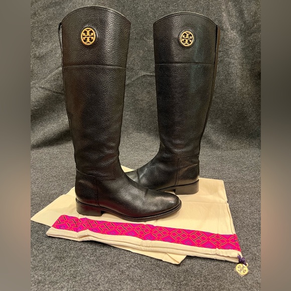 Tory Burch Junction Riding Boots w/Dust Bag - size 8 1/2M - Picture 1 of 14